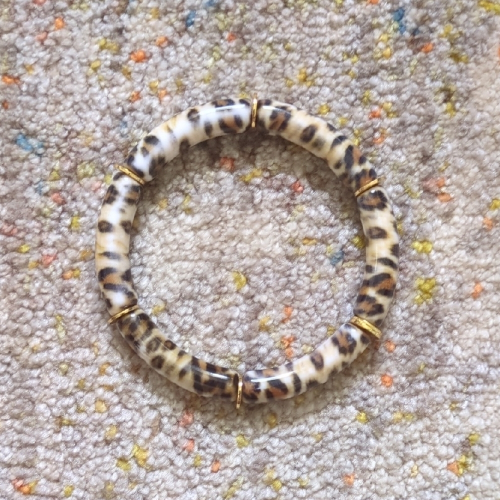 Leopard Print Bangle Bracelet